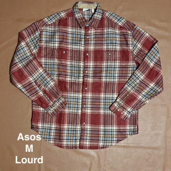 Chemise à carreaux lourd Asos - M
