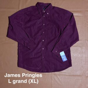Chemise rouge nuit James Pringles - L