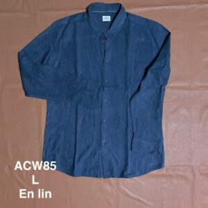 Chemise bleue en lin ACW85 - L