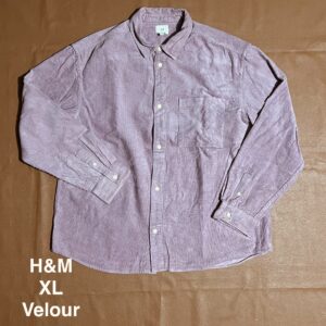 Chemise velour rose H&M - XL