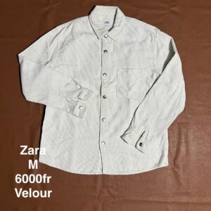 Chemise velour Zara - M