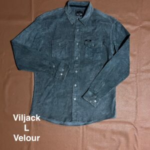 Chemise velour grise Viljack - L