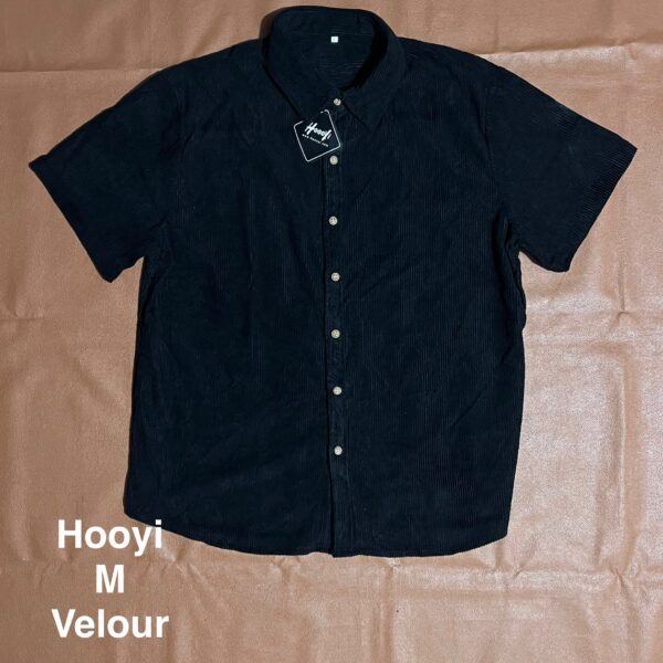 Chemise velour noire Hooyi - M
