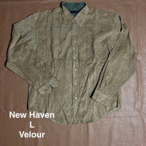 Chemise velour kaki New Haven - L