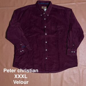 Chemise velour rouge - 3XL