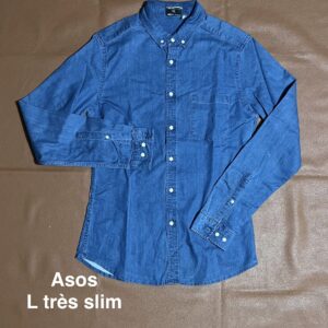 Chemise classique bleue Asos - L