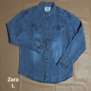 Chemise classique bleue Zara - L