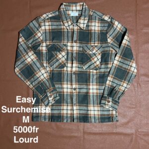 Chemise épaisse à rayures Easy - M